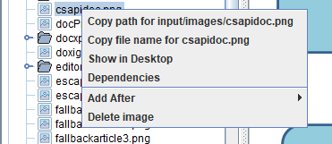 Editor tree - DocGenerator